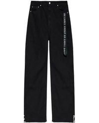 44 Label Group - Logo Tape Straight Leg Jeans - Lyst