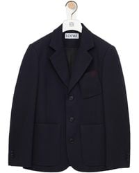 Loewe - Anagram Embroidered Single-Breasted Jacket - Lyst