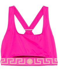 Versace - Greca Border Cut-Out Detailed Bikini Top - Lyst