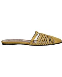 BY FAR - Osip Cumin Round Toe Sandals - Lyst
