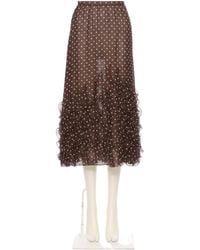 Valentino - Polka Dot Printed Ruffled Skirt - Lyst