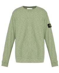 Stone Island - Logo Patch Long Sleeved Sweatshirt - Lyst