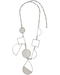 Krizia - Rhinestone-Embellished Pendant Necklace - Lyst