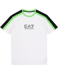 EA7 - Logo Printed T-Shirt With Round Neck - Lyst