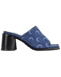 Marine Serre - Square-Toe High-Heeled Sandals - Lyst