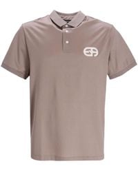 Emporio Armani - Logo Patch Short-Sleeved Polo Shirt - Lyst