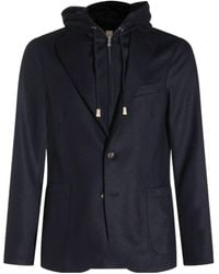 Eleventy - Removable Hood Single-Breasted Blazer - Lyst