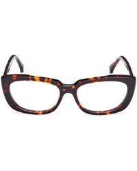 Max Mara - Rectangle Frame Glasses - Lyst