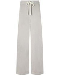 James Perse - Cotton-Terry Wide-Leg Track Pants - Lyst