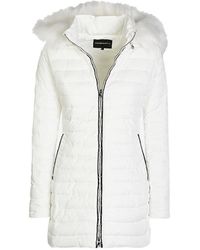 Emporio Armani - Logo Hooded Cotton-Padded Jacket - Lyst