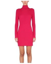 DSquared² - Turtleneck Knit Mini Dress - Lyst
