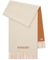 Burberry - Ekd Jacquard Fringed-Edge Scarf - Lyst