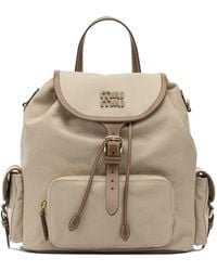 Miu Miu - Logo-Detailed Buckle-Fastened Backpack - Lyst