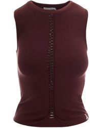 Patrizia Pepe - Braided-Detail Sleeveless Top - Lyst