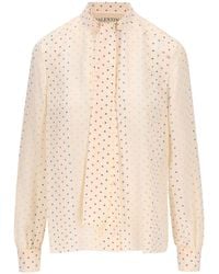 Valentino - All-Over Star Printed Long-Sleeved Shirt - Lyst