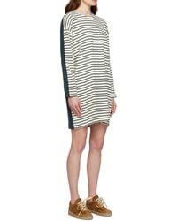 MM6 by Maison Margiela - Two-Tone Striped Long-Sleeve T-Shirt Dress - Lyst
