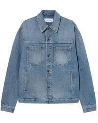 Off-White c/o Virgil Abloh - Arrow Back Print Denim Jacket - Lyst