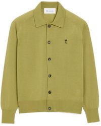 Ami Paris - Ami Ami De Coeur Shirt Collar Cardigan - Lyst