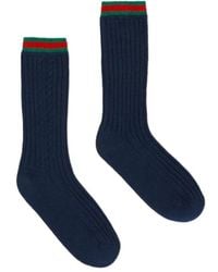 Gucci - Children's Cotton Socks With Web - Lyst