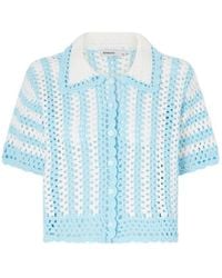 Jonathan Simkhai - Striped Crochet Shirt - Lyst
