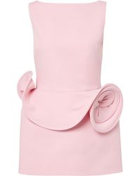 Magda Butrym - Floral-Applique Open-Back Minidress - Lyst