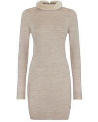 Fendi - Long Sleeved Cut-Out Detailed Dress - Lyst