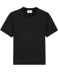 Ami Paris - Logo Embossed Crewneck T-Shirt - Lyst
