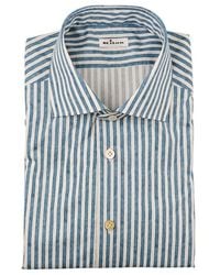 Kiton - Vertical-Stripe Spread-Collar Shirt - Lyst
