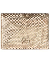 Gucci - Gg Marmont Python Small Wallet - Lyst