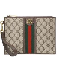 Gucci - Ophidia Web-Trim Pouch Bag - Lyst