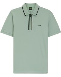 BOSS - Boss Zip Placket Polo Shirt - Lyst