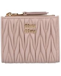 Miu Miu - Logo Plaque Zipped Wallet - Lyst