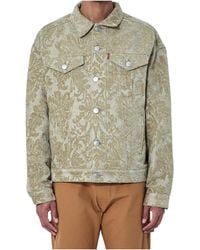Junya Watanabe - Floral Patterned Denim Jacket - Lyst