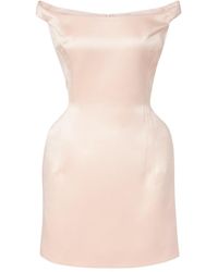 Magda Butrym - Silk Satin Minidress - Lyst