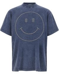 Moschino - Smiley Studded Crewneck T-Shirt - Lyst