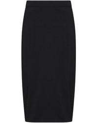 Co. - Ribbed Knit Midi Skirt - Lyst
