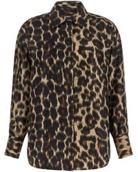 Alberto Biani - Jaguar Print Button-Up Shirt - Lyst