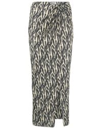 Nanushka - Twist-Front Printed Sarong Skirt - Lyst