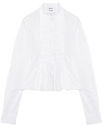 McQueen - Cotton Pleated Blouse - Lyst