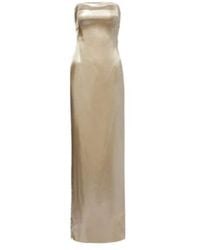 Galvan London - Strapless Satin Bustier Gown - Lyst