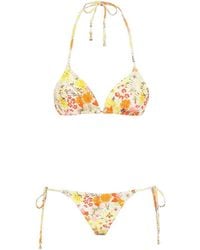 Zimmermann - Solstice Floral Triangle Bikini - Lyst