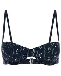 Tory Burch - All-Over Paisley Print Stretch Bikini Top - Lyst