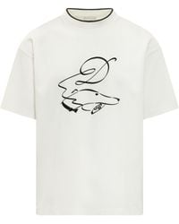 Drole de Monsieur - Drôle De Monsieur Dandy Dog Print T-Shirt - Lyst