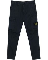 Stone Island - Compass-Badge Tapered Cargo Trousers - Lyst