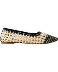 STAUD - Nell Woven Leather Ballet Flats - Lyst