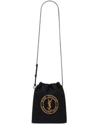 Saint Laurent - Rive Gauche Laced Bucket Bag - Lyst