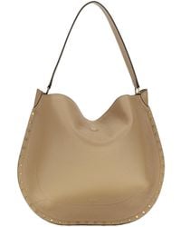 Isabel Marant - Logo Printed Stud-Embellished Shoulder Bag - Lyst