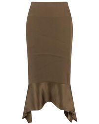 TOTEME - Asymmetric Crepe-Texture Midi Skirt - Lyst