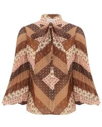 Zimmermann - Sunray Collard Shirt - Lyst
