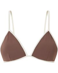 Brunello Cucinelli - Bead-Embellished Triangle Bikini Top - Lyst